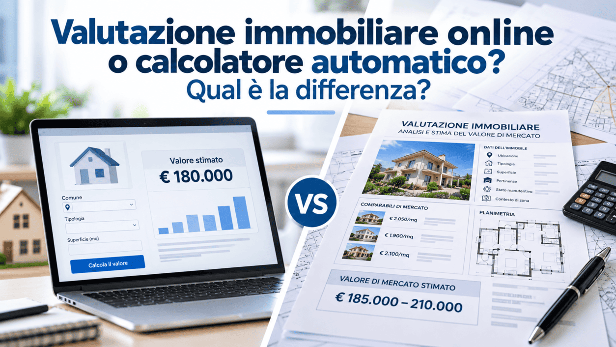 Valutazione immobiliare online e calcolatore automatico a confronto